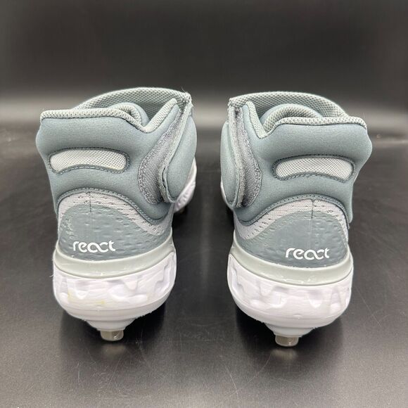 Nike Alpha Huarache Elite 4 Mid Grey Baseball Cleats DJ6520-012 Men's Size 7 - Picture 6 of 8